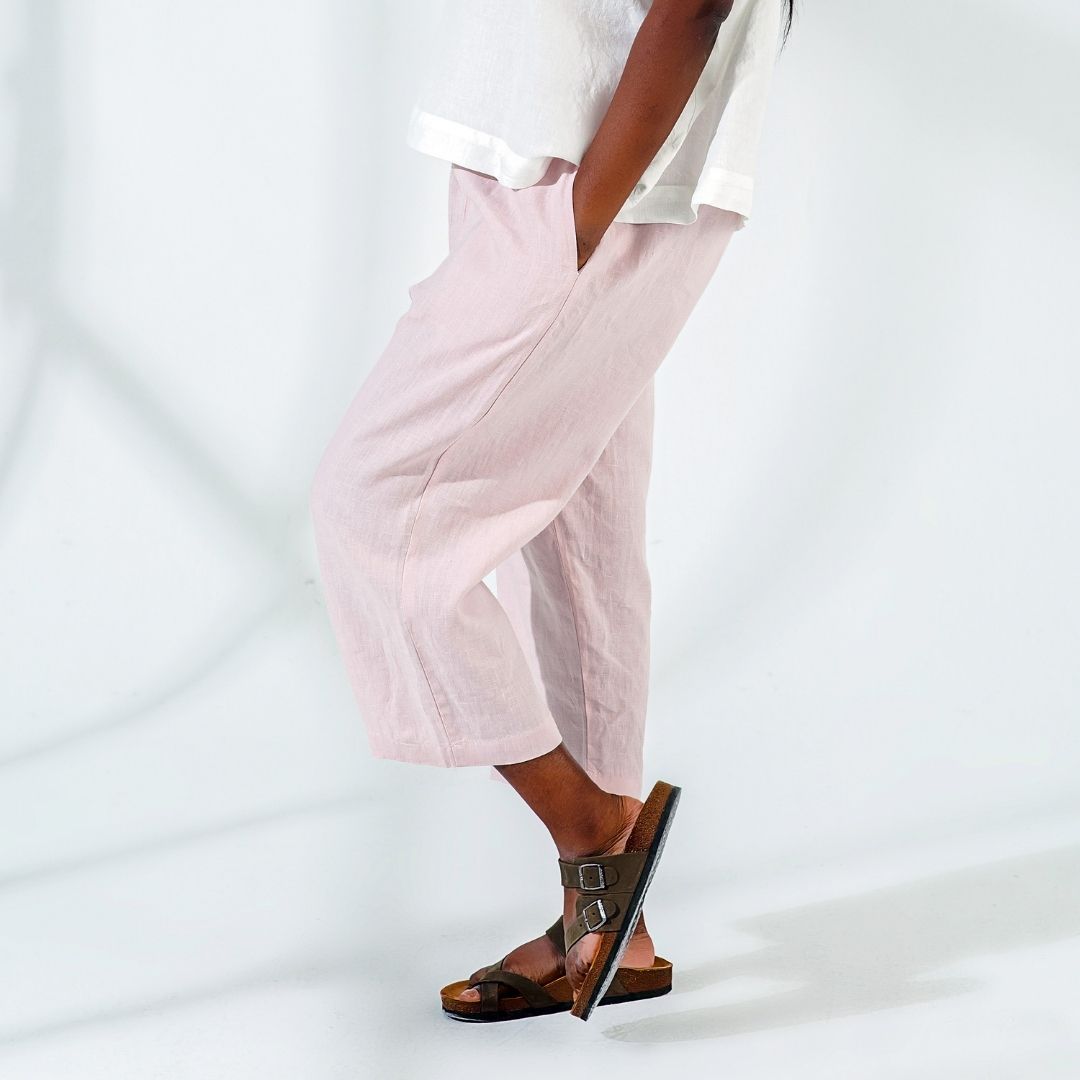 Linen Pants with Drawstring